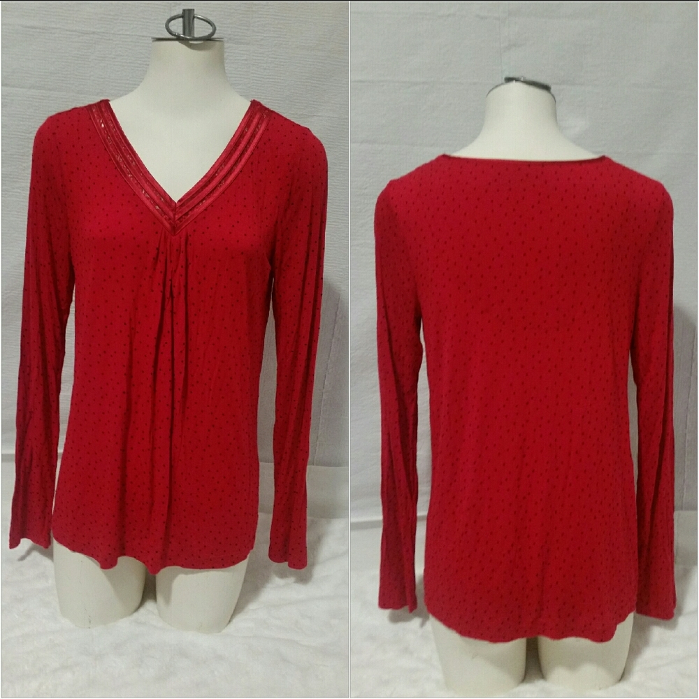 Apt 9 intimates top long sleeves Polka dots